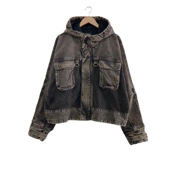 ZARA◇Limited edition/コントラストフード付きデニムジャケット/XL