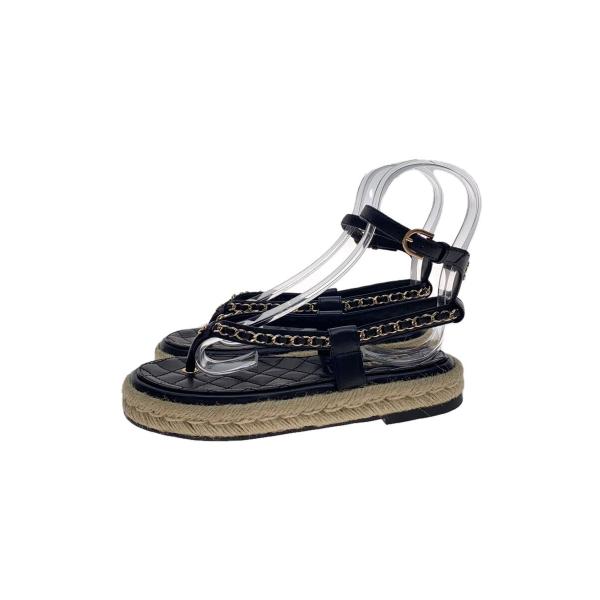 CHANEL◇サンダル/35/BLK/G36921/トングサンダル : セカンド CHANEL◇サンダル/35/BLK/G36921/トングサンダル : セカンド
