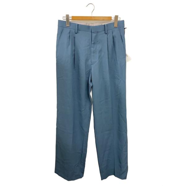 AURALEE◇HARD TWIST WOOL DOBBY SLACKS/4/ウール/BLU/A24SP02KW
