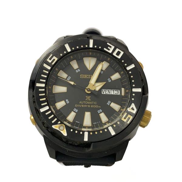 SEIKO◇プロスペックスダイバー200/自動巻腕時計/アナログ/BLK/BLK