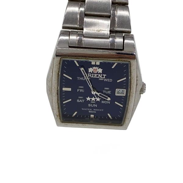 ORIENT◇自動巻腕時計/アナログ/ステンレス/NVY/SLV : セカンド