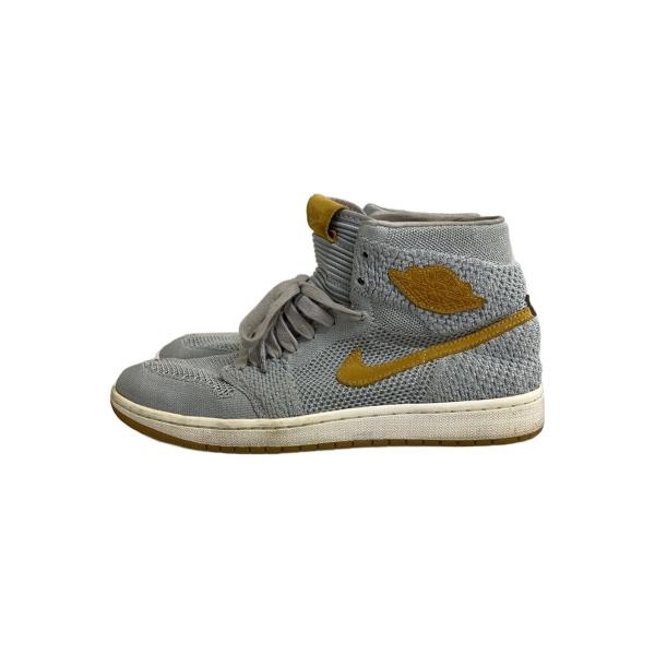 NIKE◆AIR JORDAN 1 RETRO HI FLYKNIT/エアジョーダンレトロハイ/グレー/919704-025