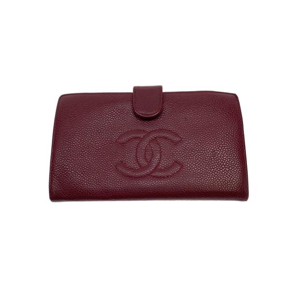 CHANEL◇2つ折り財布/レザー/BRD/レディース : セカンドストリート