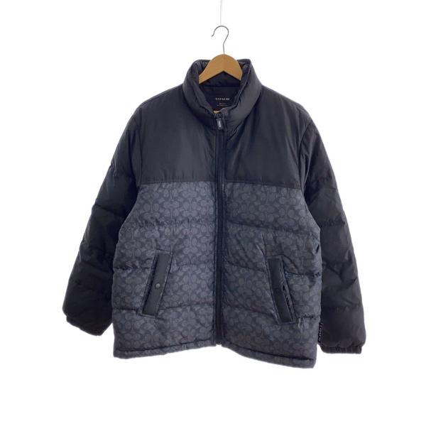 専用！ COACH シグネチャー 総柄 2way ダウンジャケット　ブラック COACH◇シグネチャー柄/ダウンジャケット/L/ポリエステル/BLK