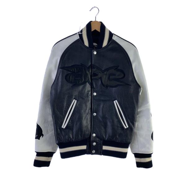 A BATHING APE◇90s/レザースタジャン/旧タグ/ジャケット/S/牛革/BLK 