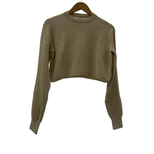 AURALEE◇25SS/FLAT YARN RIB KNIT SHORT PO/ニット・セーター/1  