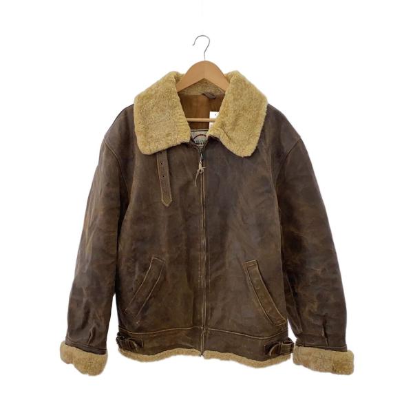 B-6/レザージャケット・ブルゾン/--/レザー/BRW : セカンドストリート