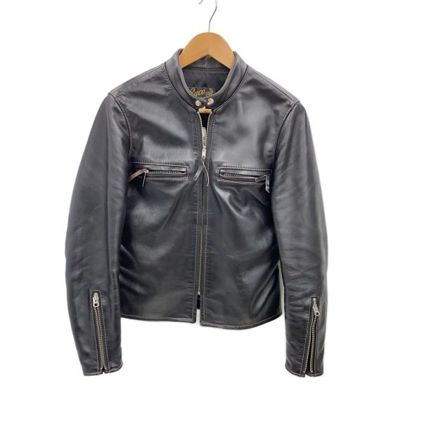 BUCO◇レザージャケット・ブルゾン/34/馬革/BLK/無地/J-100 : セカンド
