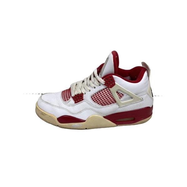NIKE◆AIR JORDAN 4 RETRO/エアジョーダンレトロ/ホワイト/308497-106/27cm/WHT/レザ