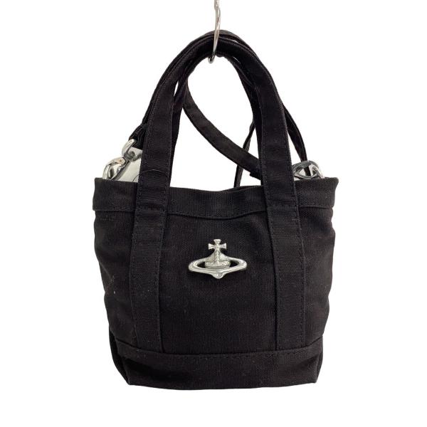 ヴィヴィアンウエストウッド キャンバス レザー 2way ハンドバッグ 元袋付 Vivienne Westwood◇2way/ショルダー付/トートバッグ/キャンバス