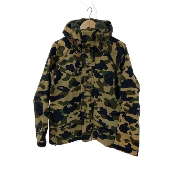 A BATHING APE◇90s/スノボジャケット/サルカモ/M/ナイロン/カーキ