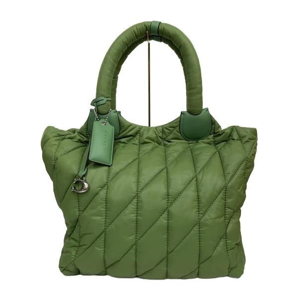 現行完売品✨ COACH コーチ アイリス トートバッグ 大容量 キルティング COACH◇アイリストートバッグ/グリーン/CP152 : セカンドストリート