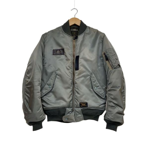 DONALDSON 　WTAPS レザー MA-1ジャケット WTAPS◇12AW/You Are My Sunshine期/MA-1/ブルゾン/2/カーキ/122GWDT