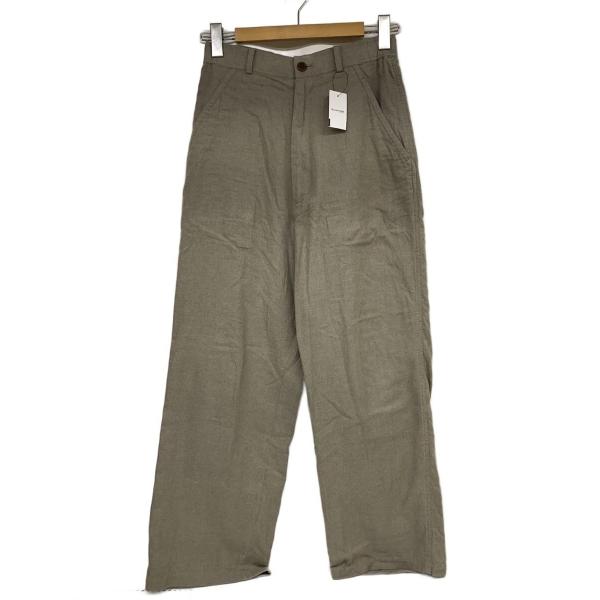 SEVEN BY SEVEN◆UNSTAINED COTTON PANTS/S/コットン/GRY/無地/800-4240054