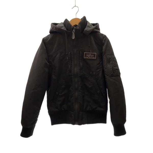ALPHA INDUSTRIES◇フライトジャケット/M/ナイロン/BLK/TA1260-001