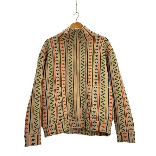 ジャケット・アウター AMBERGLEAM Jacquard Knit Ds Jacket AMBERGLEAM◇JACQUARD KNIT DRIVERS JACKET/M/レーヨン/BEG/総柄