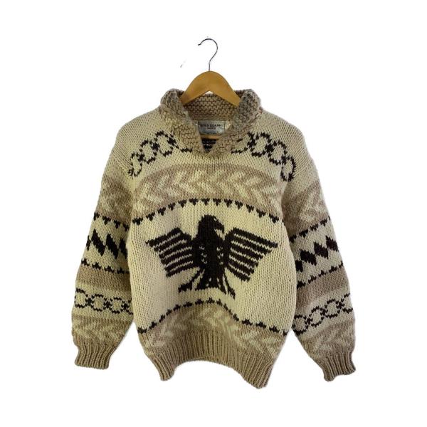 SEVEN ISLANDS/カウチン/ニット・セーター(厚手)/M/ウール/BEG/総柄