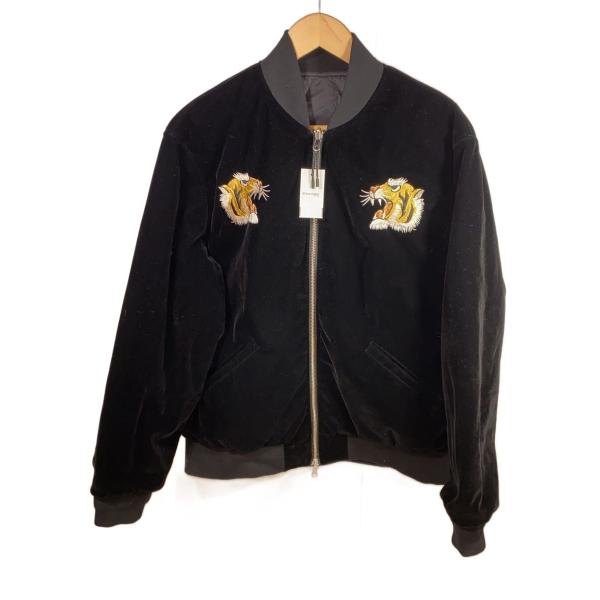 TAION◇ジャパンスペシャル リバーシブルスカジャン/M/ベロア/BLK