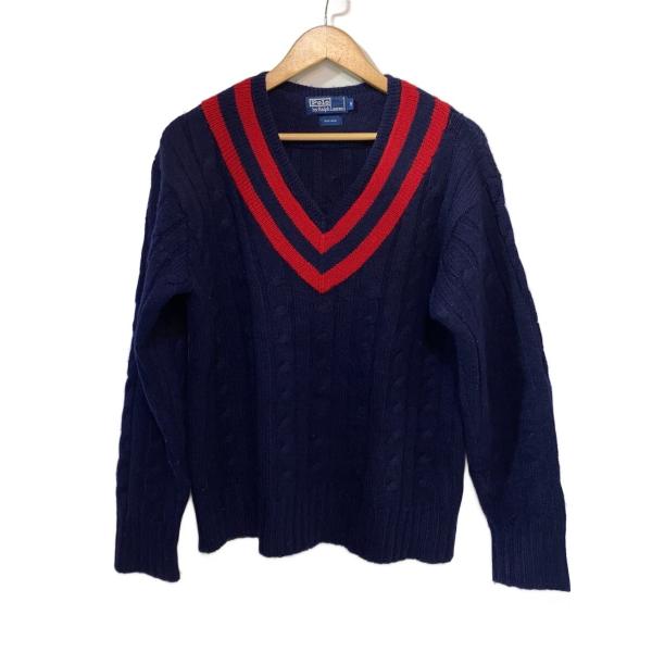RALPH LAUREN チルデンニット HAND KNIT ケーブル XL. RALPH LAUREN チルデンニット HAND KNIT ケーブル XL
