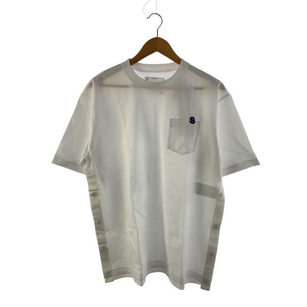 sacai◇25ss/コットンジャージーTシャツ/Tシャツ/2/コットン/WHT/scm