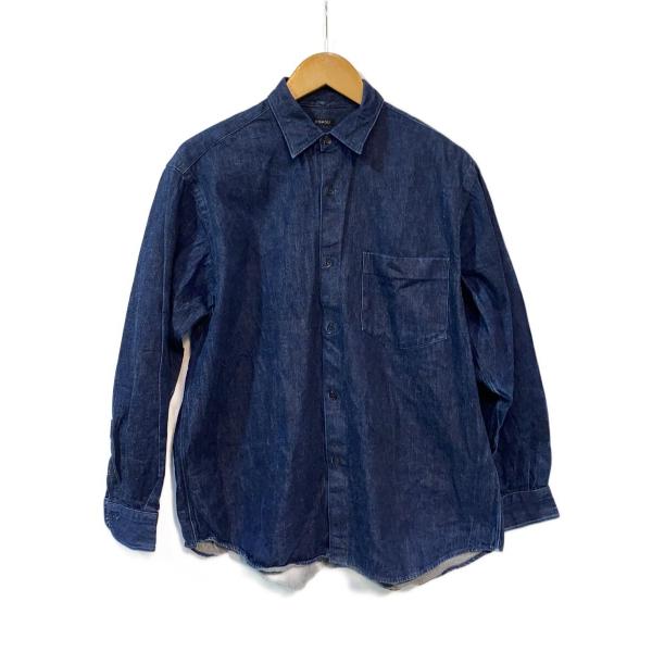 COMOLI デニム長袖シャツ サイズ3 COMOLI◇デニムコモリシャツ/長袖シャツ/1/コットン/IDG/w03-02004