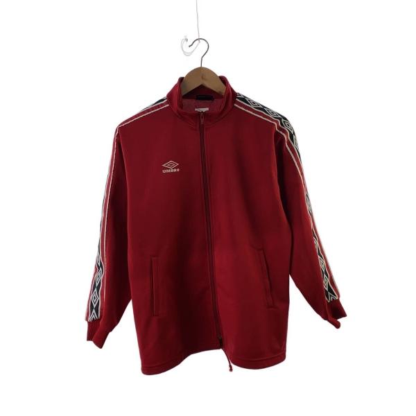 UMBRO◇トラックジャケット/JASPO160/デサント製/ポリエステル/RED
