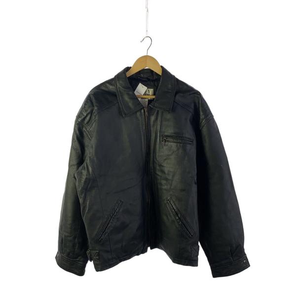 city streets/レザージャケット・ブルゾン/XL/レザー/BLK : セカンド