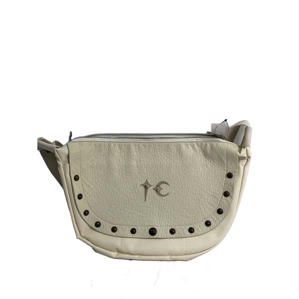 Thug Club◇ショルダーバッグ/レザー/ホワイト/dragon messengerbag