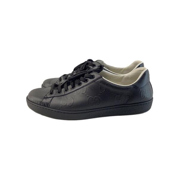 GUCCI レザー スニーカー 17cm GUCCI◇ローカットスニーカー/--/BLK/レザー/625787 : セカンド