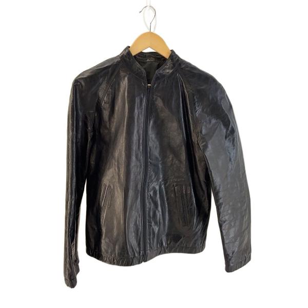 SEVEN BY SEVEN◆レザージャケット・ブルゾン/L/馬革/BLK/FW2015-7X7LB//