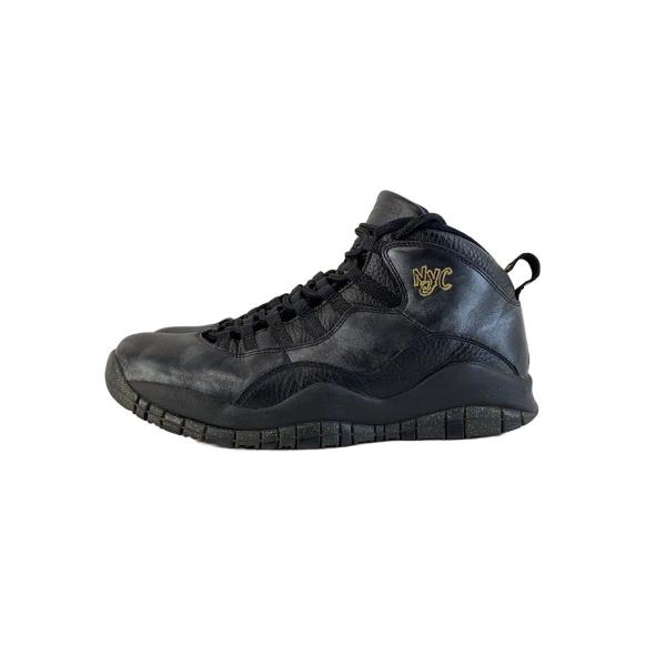 NIKE◆AIR JORDAN 10 RETRO/エアジョーダンレトロ/ブラック/310805-012/28cm/BLK//