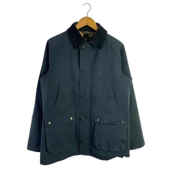 Barbour◇ジャケット/40/ポリエステル/NVY/無地/1902187/襟汚れ有
