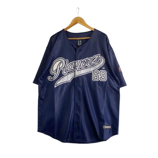 プレイヤーズ All Stars 半袖 ベースボールシャツ XL PLAYERS69/半袖シャツ/L/ポリエステル/NVY/ベースボールシャツ