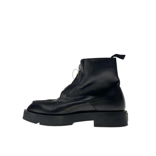 GIVENCHY◇SQUARED ANKLE BOOT/フロントジップブーツ/40/ブラック