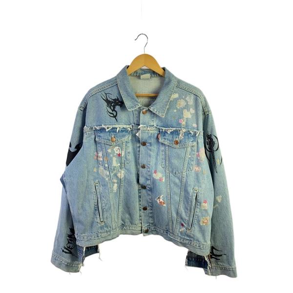 VETEMENTS◇18AW/Tribal Sticker Oversize Denim/Gジャン/M/デニム 