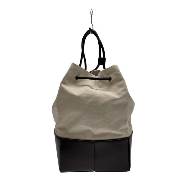 BOTTEGA VENETA◇巾着バッグ/キャンバス/キャメル// : セカンド