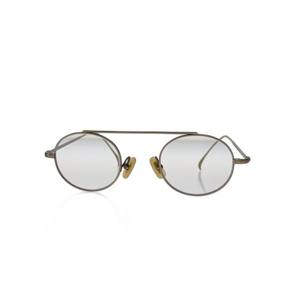 金子眼鏡(カネコメガネ) メガネ美品  - KV-52L シルバー×クリア 度入り/VINTAGE 金子眼鏡◇VINTAGE/メガネ/--/シルバー/クリア/メンズ/KV-55