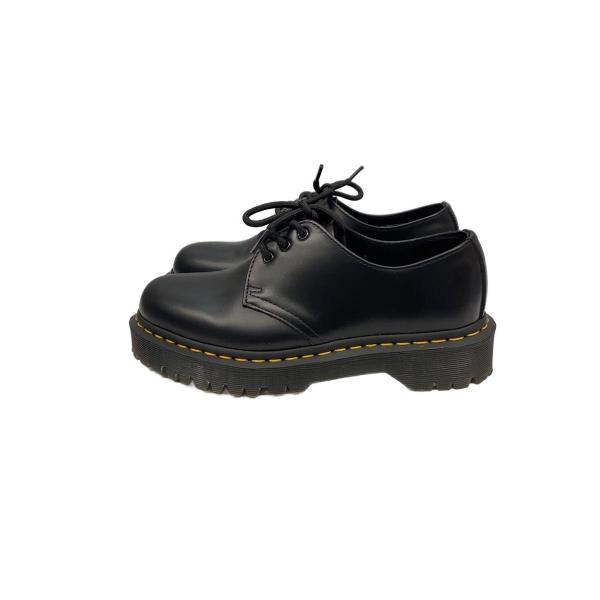 Dr.Martens◇3ホール/ガラスレザー/ドレスシューズ/US7/BLK/レザー