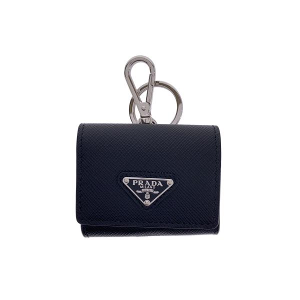 PRADA◇AirPodsケース/レザー/BLK/黒/2TT133 : セカンドストリート