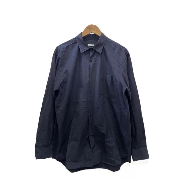 COMOLI◇20AW/コモリシャツ/色褪せ有/長袖シャツ/3/コットン/BLK/S03