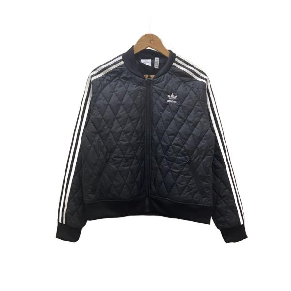 adidas◇キルティングジャケット/S/ポリエステル/BLK/H11439
