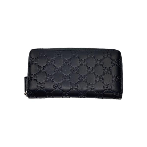 GUCCI◇長財布_アヴェル_マイクログッチシマ/レディース/レザー 