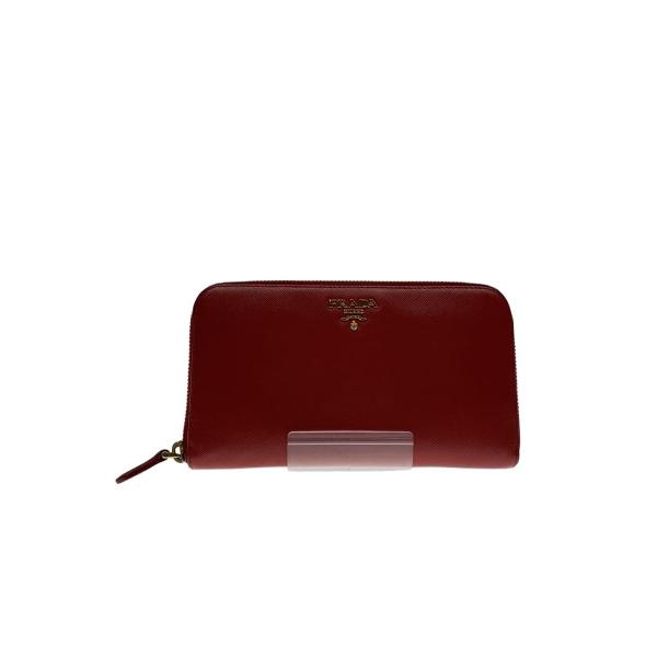 PRADA◇サフィアーノ/長財布/--/RED/無地/レディース// : セカンド
