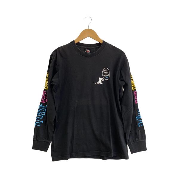 STUSSY◇長袖Tシャツ/M/コットン/BLK/? NULL ? : セカンドストリート