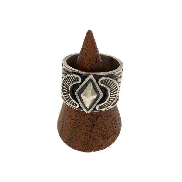 NAVAJO / Bo Gary Reeves/ボーリーブス/スタンプワーク/リング/STERLING/17号/シルバー NAVAJO◇Bo Gary Reeves/ボーリーブス/スタンプワーク/リング/STERLING