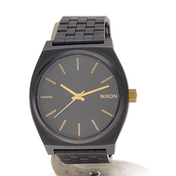 稼働品 ニクソン デイデイト スクエア ブラック クォーツ 腕時計 nixon NIXON◇TIME TELLER/タイムテラー/クォーツ腕時計/アナログ/BLK/BLK
