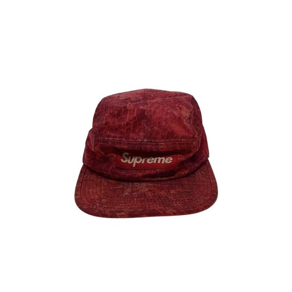 Supreme◇12AW/Nylon Croc Camp Cap/キャップ/--/RED/総柄/メンズ