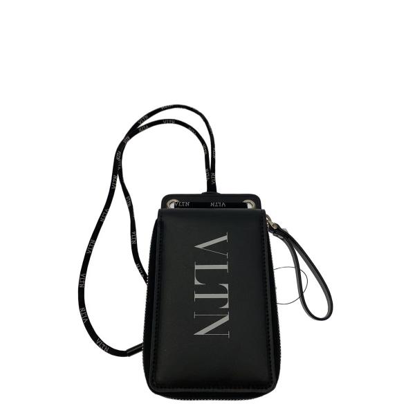 VALENTINO VLTN ネックウォレット 黒 VALENTINO GARAVANI◇ネックウォレット/財布/--/BLK/無地/メンズ