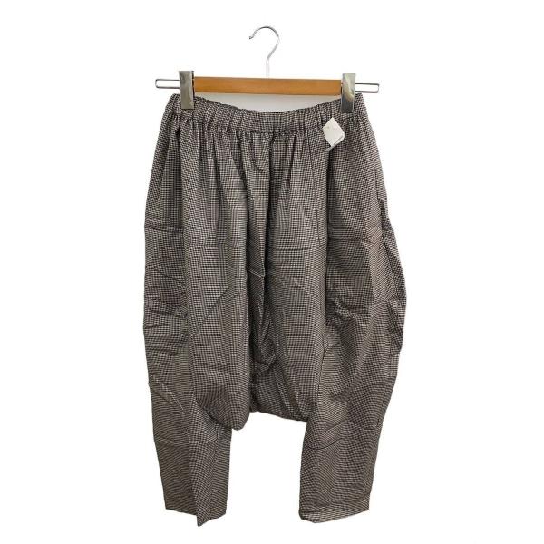 COMME des GARCONS◇2008/サルエルパンツ/SS/ウール/BEG/千鳥格子/GB