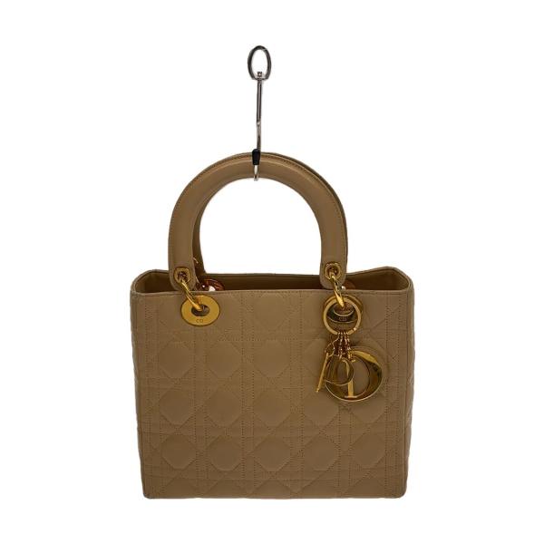 Christian Dior ベージュ ハンドバッグ LadyDior クリスチャンディオール Christian Dior ハンドバッグ